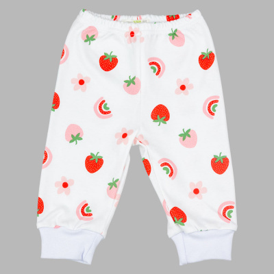 Штанишки Клубничка Чуди Кидс 454125-15 белый 01